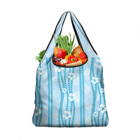 Hawaii Queen Liliuokalani Grocery Bag Blue Lei Pua Kalaunu LT05 1-pack One Size Blue - Polynesian Pride
