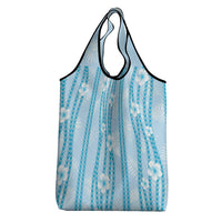 Hawaii Queen Liliuokalani Grocery Bag Blue Lei Pua Kalaunu LT05 - Polynesian Pride