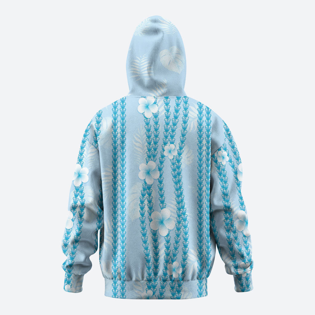 Hawaii Queen Liliuokalani Hoodie Blue Lei Pua Kalaunu LT05 - Polynesian Pride