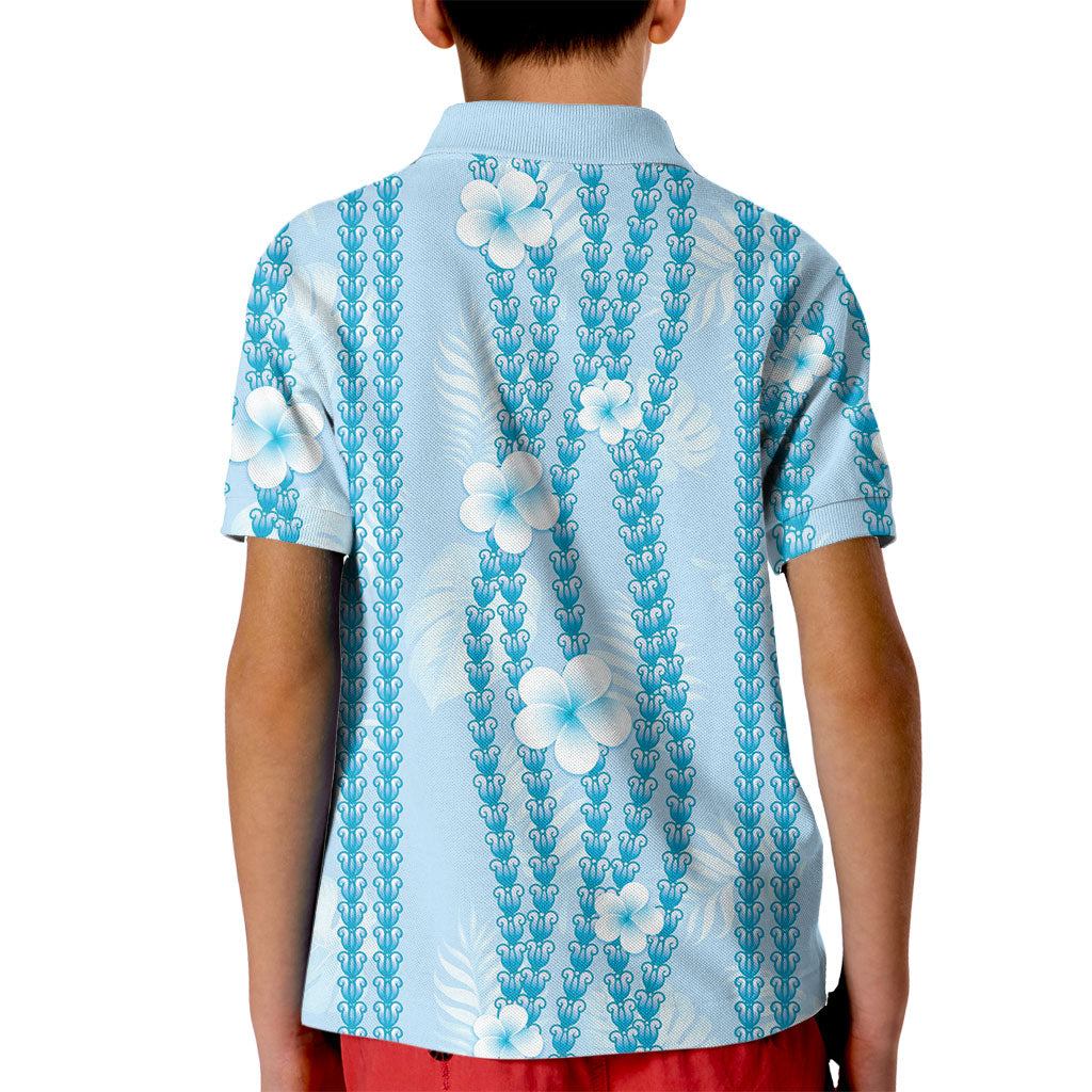 Hawaii Queen Liliuokalani Kid Polo Shirt Blue Lei Pua Kalaunu LT05 - Polynesian Pride