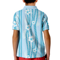 Hawaii Queen Liliuokalani Kid Polo Shirt Blue Lei Pua Kalaunu LT05 - Polynesian Pride