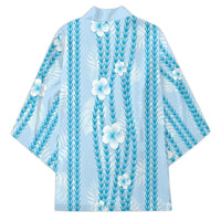 Hawaii Queen Liliuokalani Kimono Blue Lei Pua Kalaunu LT05 - Polynesian Pride