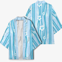 Hawaii Queen Liliuokalani Kimono Blue Lei Pua Kalaunu LT05 - Polynesian Pride