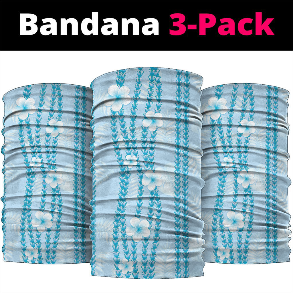 Hawaii Queen Liliuokalani Neck Gaiter Blue Lei Pua Kalaunu LT05 package One Size: 25*50cm Blue - Polynesian Pride