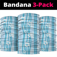 Hawaii Queen Liliuokalani Neck Gaiter Blue Lei Pua Kalaunu LT05 package One Size: 25*50cm Blue - Polynesian Pride