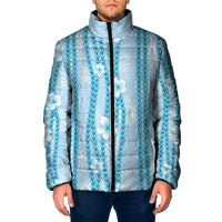 Hawaii Queen Liliuokalani Padded Jacket Blue Lei Pua Kalaunu LT05 Men Blue - Polynesian Pride