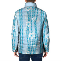 Hawaii Queen Liliuokalani Padded Jacket Blue Lei Pua Kalaunu LT05 - Polynesian Pride