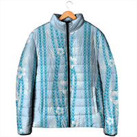 Hawaii Queen Liliuokalani Padded Jacket Blue Lei Pua Kalaunu LT05 - Polynesian Pride