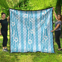 Hawaii Queen Liliuokalani Quilt Blue Lei Pua Kalaunu LT05 - Polynesian Pride