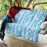 Hawaii Queen Liliuokalani Quilt Blue Lei Pua Kalaunu LT05 - Polynesian Pride