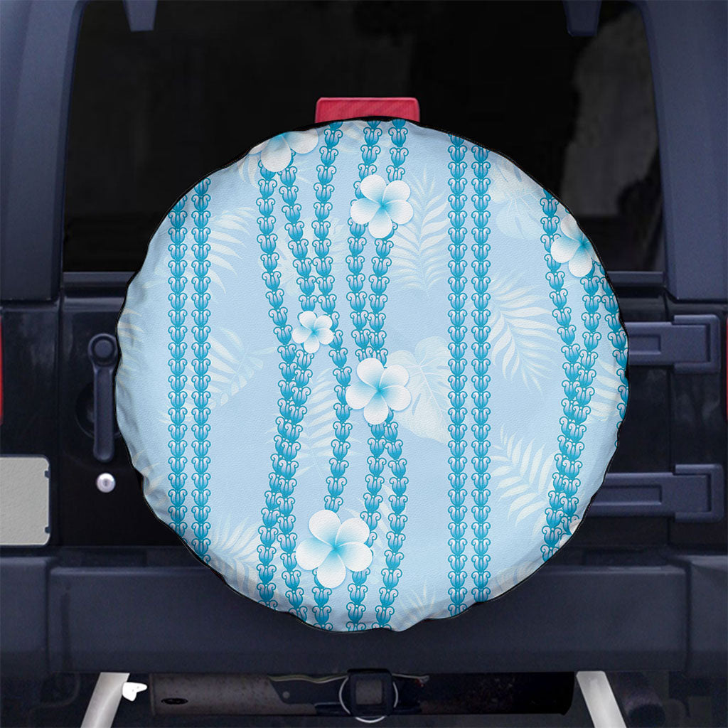 Hawaii Queen Liliuokalani Spare Tire Cover Blue Lei Pua Kalaunu LT05 No hole Blue - Polynesian Pride