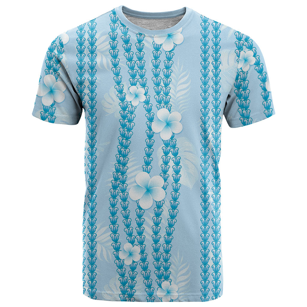 Hawaii Queen Liliuokalani T Shirt Blue Lei Pua Kalaunu
