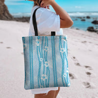 Hawaii Queen Liliuokalani Tote Bag Blue Lei Pua Kalaunu LT05 - Polynesian Pride