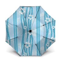 Hawaii Queen Liliuokalani Umbrella Blue Lei Pua Kalaunu LT05 One Size Folded 11.42 inch Opened Diameter 37.4 inch Blue - Polynesian Pride
