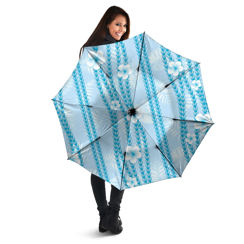 Hawaii Queen Liliuokalani Umbrella Blue Lei Pua Kalaunu LT05 - Polynesian Pride