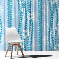 Hawaii Queen Liliuokalani Window Curtain Blue Lei Pua Kalaunu LT05 - Polynesian Pride
