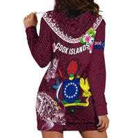 Cook Islands Mangaia Hoodie Dress Coat Of Arms Plumeria Polynesian Turtle LT05 - Polynesian Pride