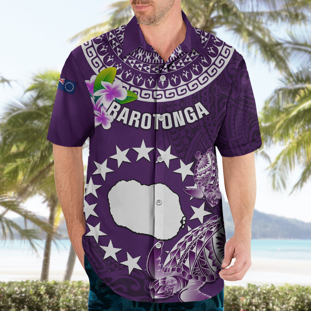Cook Islands Rarotonga Hawaiian Shirt Coat Of Arms Plumeria Polynesian Turtle LT05 - Polynesian Pride