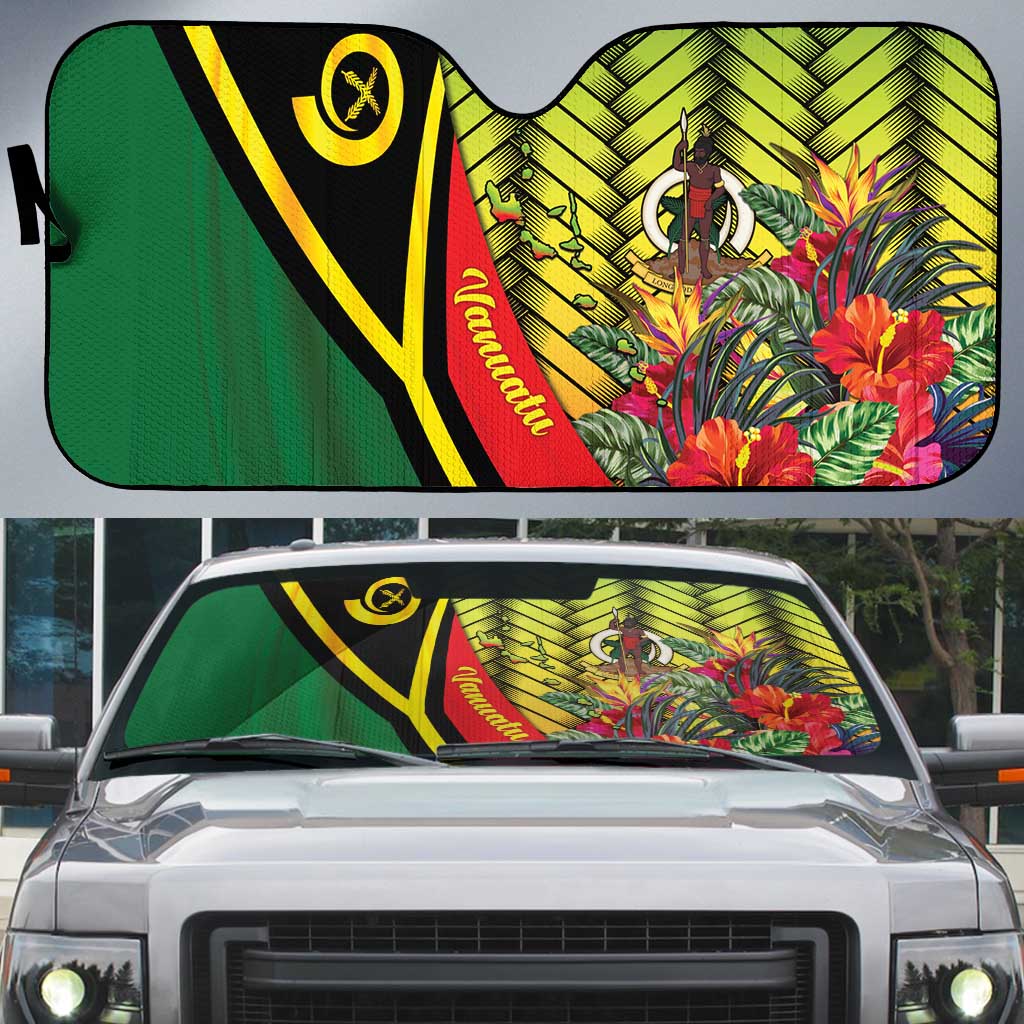 Vanuatu Constitution Day Auto Sun Shade Long Live Vanuatu - Polynesian Pride