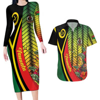 Vanuatu Constitution Day Couples Matching Long Sleeve Bodycon Dress and Hawaiian Shirt Long Live Vanuatu - Polynesian Pride