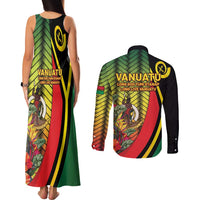 Vanuatu Constitution Day Couples Matching Tank Maxi Dress and Long Sleeve Button Shirt Long Live Vanuatu LT05 - Polynesian Pride