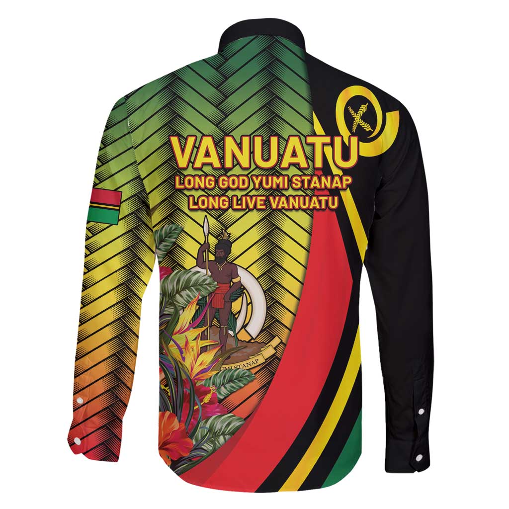 Vanuatu Constitution Day Family Matching Long Sleeve Bodycon Dress and Hawaiian Shirt Long Live Vanuatu - Polynesian Pride