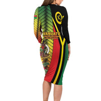 Vanuatu Constitution Day Family Matching Long Sleeve Bodycon Dress and Hawaiian Shirt Long Live Vanuatu - Polynesian Pride