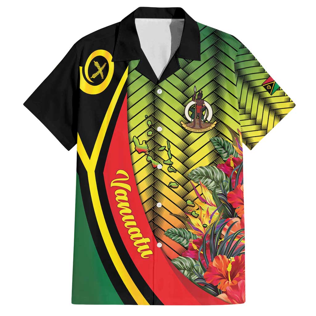 Vanuatu Constitution Day Family Matching Puletasi and Hawaiian Shirt Long Live Vanuatu LT05 Dad's Shirt - Short Sleeve Colorful - Polynesian Pride