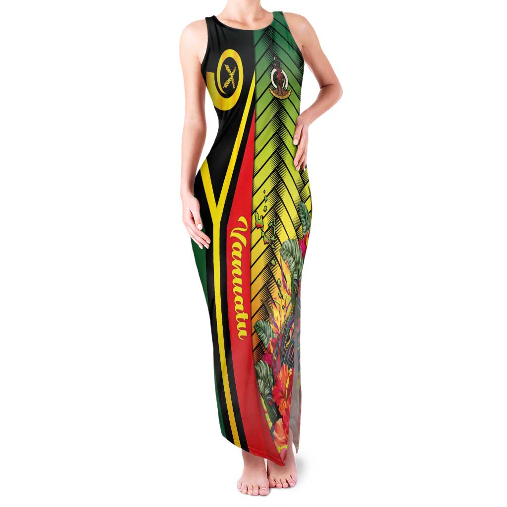Vanuatu Constitution Day Family Matching Tank Maxi Dress and Hawaiian Shirt Long Live Vanuatu - Polynesian Pride