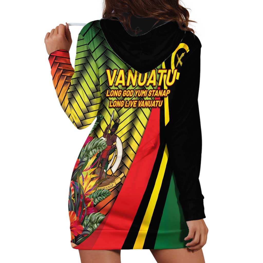 Vanuatu Constitution Day Hoodie Dress Long Live Vanuatu - Polynesian Pride