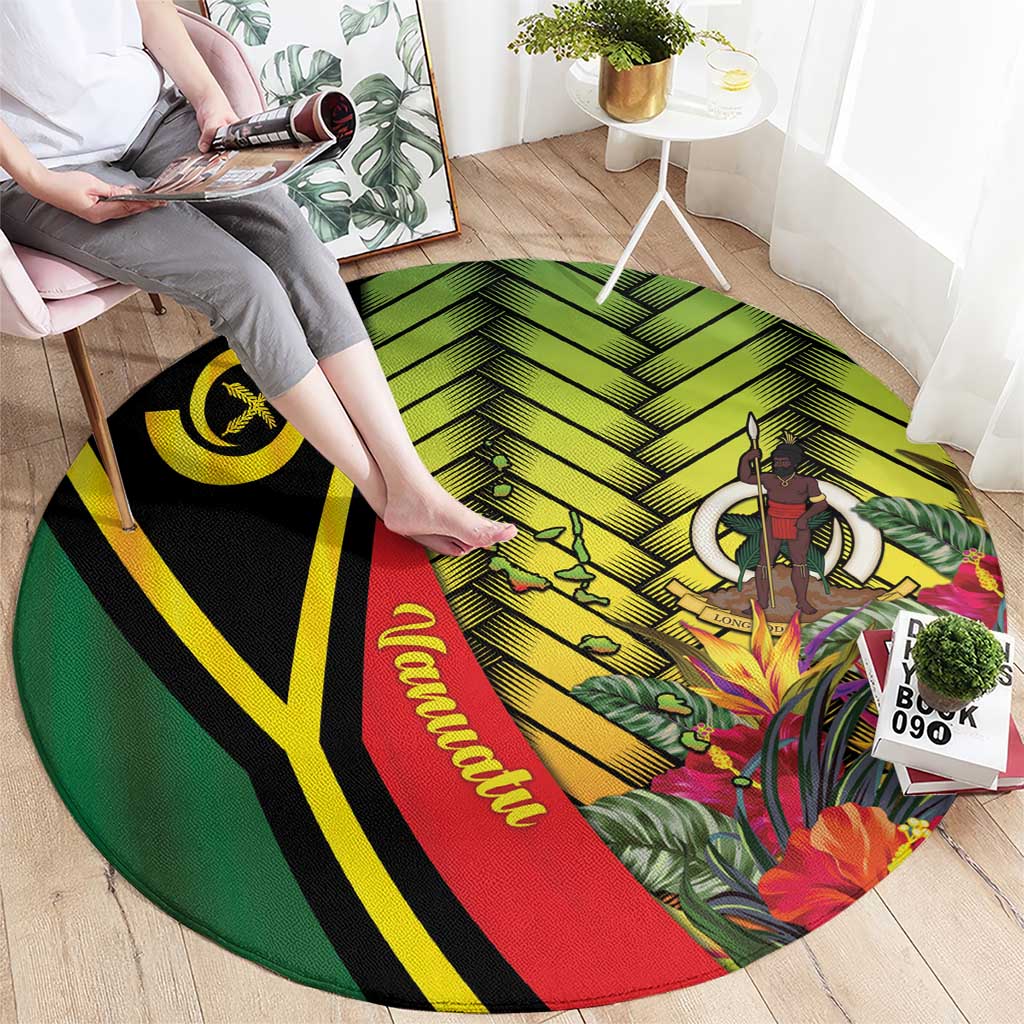 Vanuatu Constitution Day Round Carpet Long Live Vanuatu - Polynesian Pride
