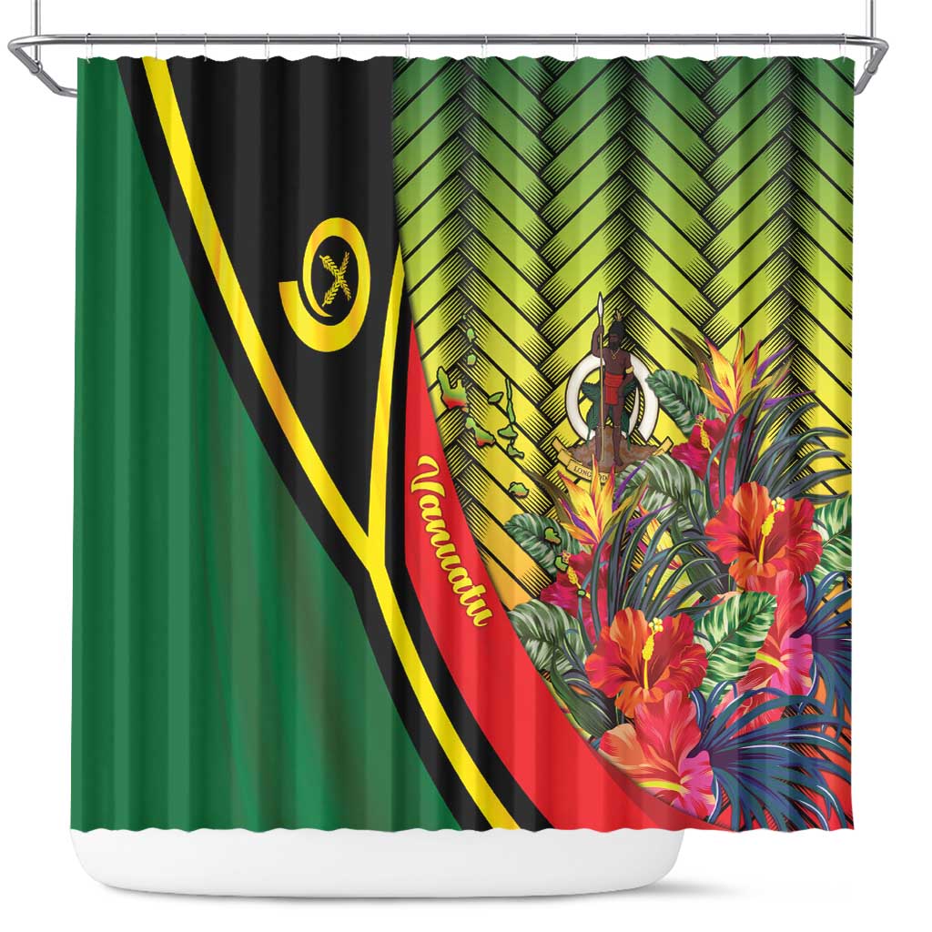 Vanuatu Constitution Day Shower Curtain Long Live Vanuatu - Polynesian Pride