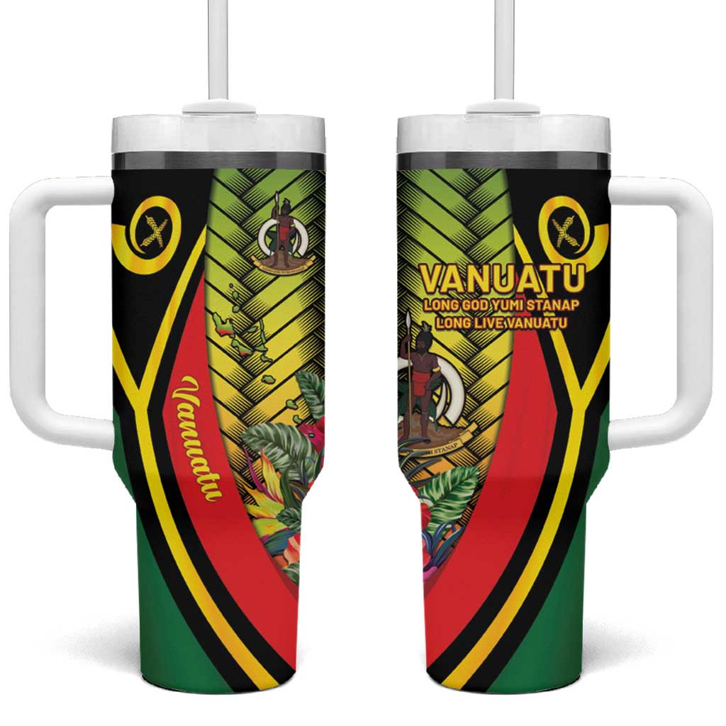 Vanuatu Constitution Day Tumbler With Handle Long Live Vanuatu - Polynesian Pride