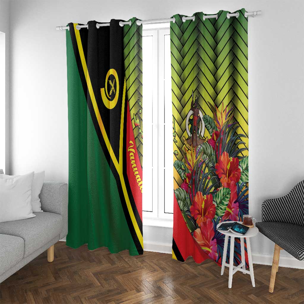 Vanuatu Constitution Day Window Curtain Long Live Vanuatu - Polynesian Pride