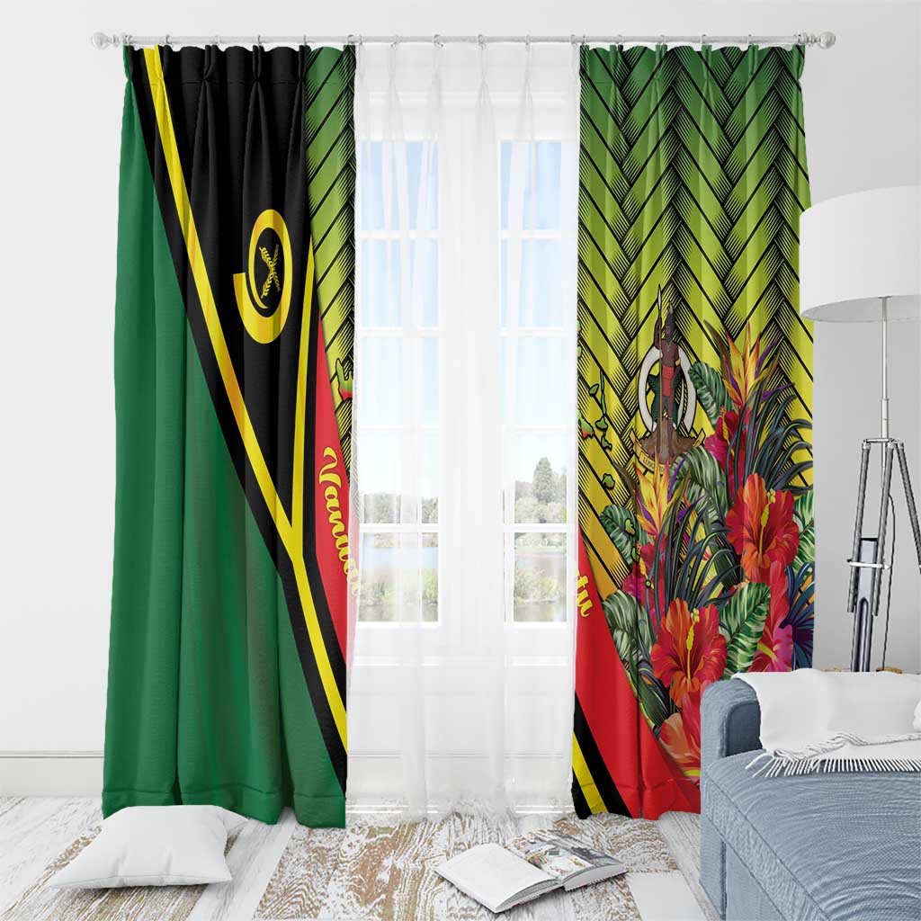 Vanuatu Constitution Day Window Curtain Long Live Vanuatu - Polynesian Pride