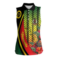 Vanuatu Constitution Day Women Sleeveless Polo Shirt Long Live Vanuatu LT05 Female Colorful - Polynesian Pride