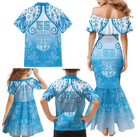 Fiji Day Family Matching Mermaid Dress and Hawaiian Shirt 55th Anniversary Forever Fiji - Polynesian Pride