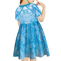 Fiji Day Kid Short Sleeve Dress 55th Anniversary Forever Fiji LT05 - Polynesian Pride