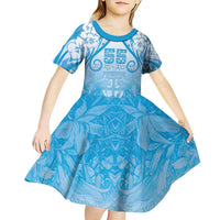 Fiji Day Kid Short Sleeve Dress 55th Anniversary Forever Fiji LT05 - Polynesian Pride