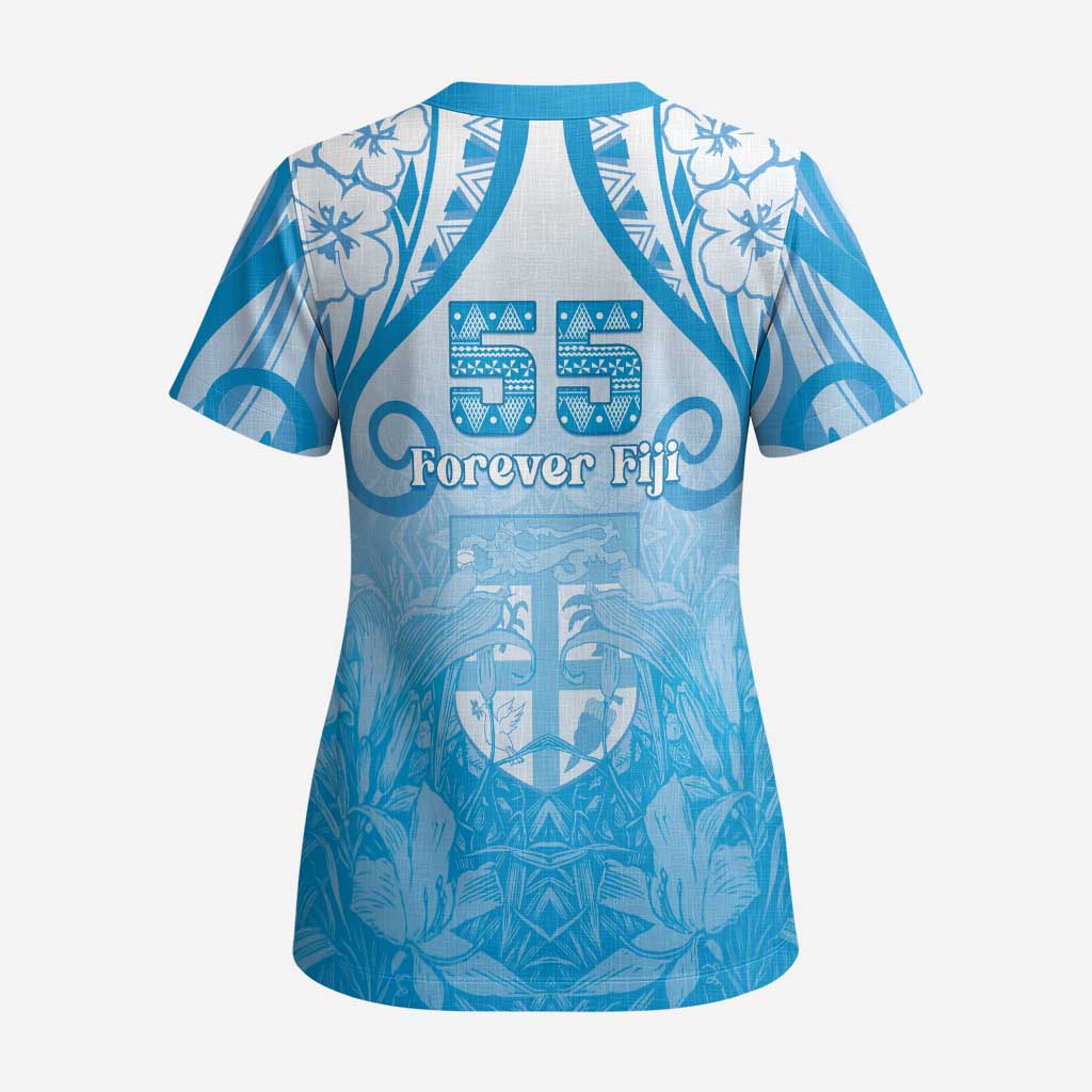 Fiji Day Scrub Top 55th Anniversary Forever Fiji - Polynesian Pride