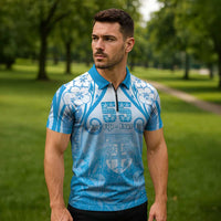 Fiji Day Zipper Polo Shirt 55th Anniversary Forever Fiji LT05 - Polynesian Pride