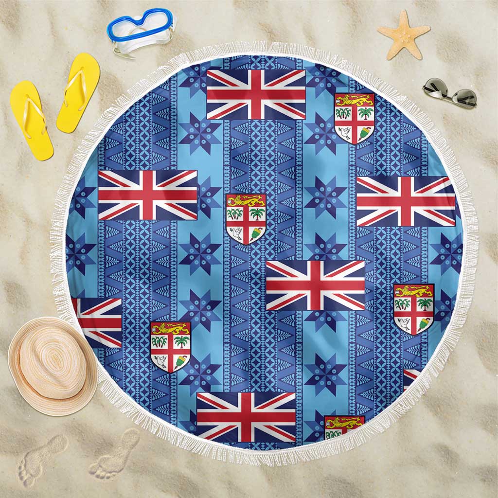 Fiji Masi Tapa Beach Blanket Coat Of Arms - Polynesian Pride