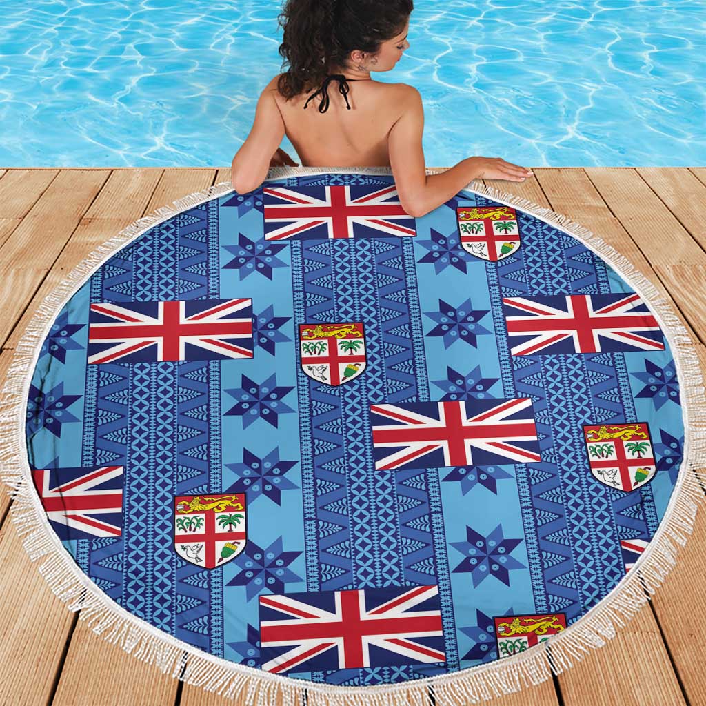 Fiji Masi Tapa Beach Blanket Coat Of Arms - Polynesian Pride