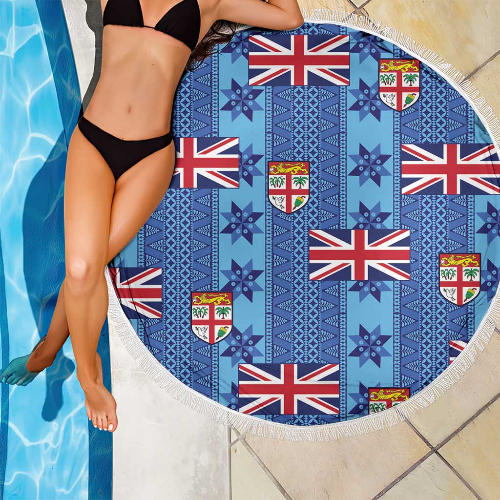 Fiji Masi Tapa Beach Blanket Coat Of Arms - Polynesian Pride