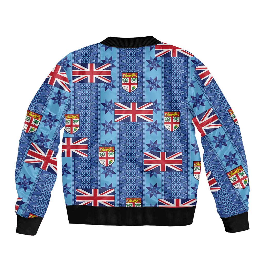 Fiji Masi Tapa Bomber Jacket Coat Of Arms - Polynesian Pride