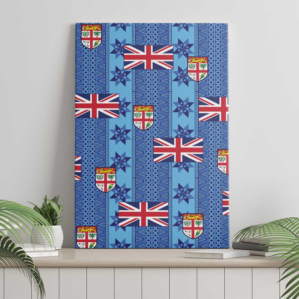 Fiji Masi Tapa Canvas Wall Art Coat Of Arms - Polynesian Pride