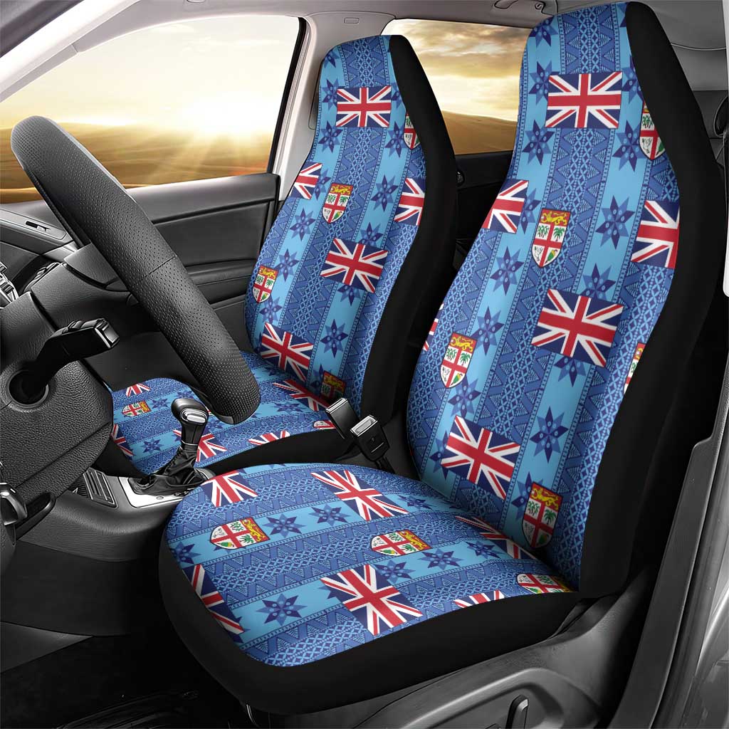 Fiji Masi Tapa Car Seat Cover Coat Of Arms - Polynesian Pride