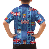 Fiji Masi Tapa Family Matching Off The Shoulder Long Sleeve Dress and Hawaiian Shirt Coat Of Arms - Polynesian Pride
