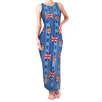 Fiji Masi Tapa Family Matching Tank Maxi Dress and Hawaiian Shirt Coat Of Arms - Polynesian Pride