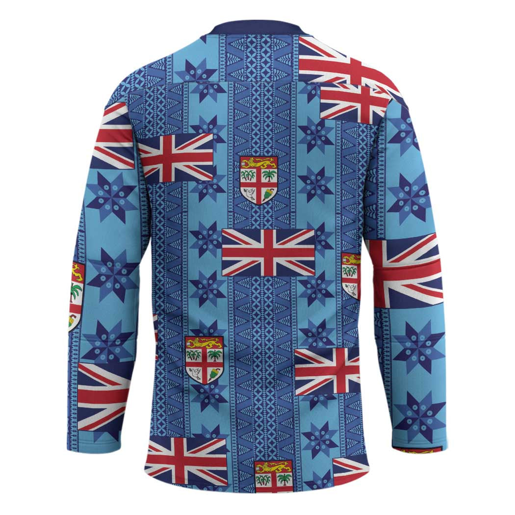 Fiji Masi Tapa Hockey Jersey Coat Of Arms - Polynesian Pride